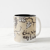 De wijnstokken zijn in bedwang tweekleurige koffiemok (Voorkant rechts)