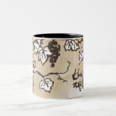 De wijnstokken zijn in bedwang tweekleurige koffiemok (Center)