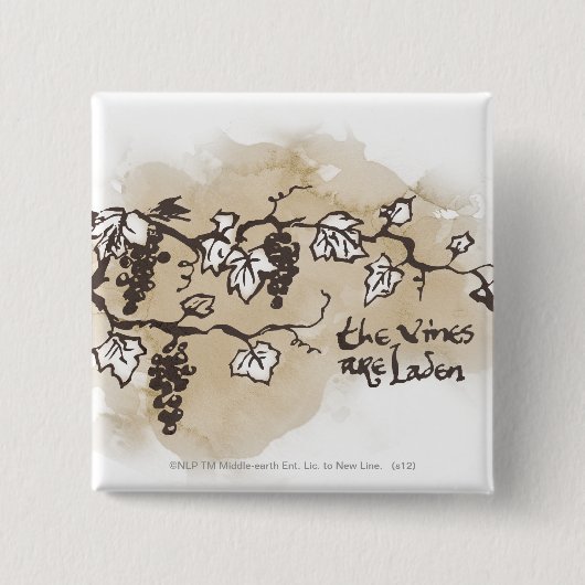 De wijnstokken zijn in bedwang vierkante button 5,1 cm (Voorkant)