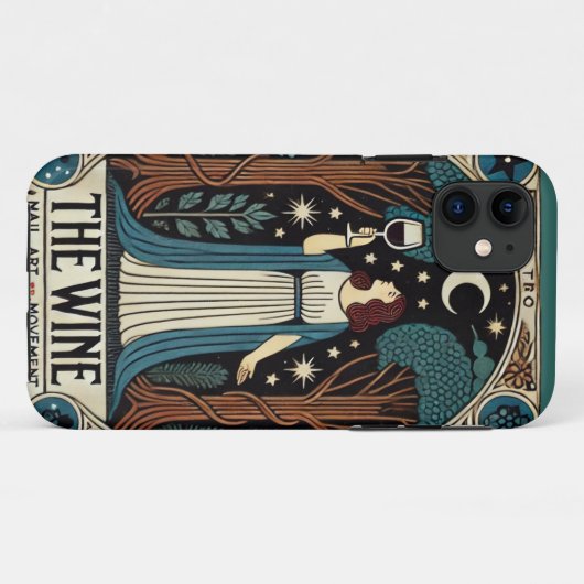 De wijntarot Kaart Case-Mate iPhone Case (Achterkant (horizontaal))