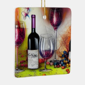 De wijntest is kleurrijk en is persoonlijk keramisch ornament (Rechts)