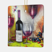 De wijntest is kleurrijk en is persoonlijk keramisch ornament (Links)