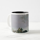 De wijnweg op de markt tweekleurige koffiemok (Voorkant links)