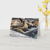 De Wijsheid Blowfish van de zeeleeuw Kaart (Gele Bloem)