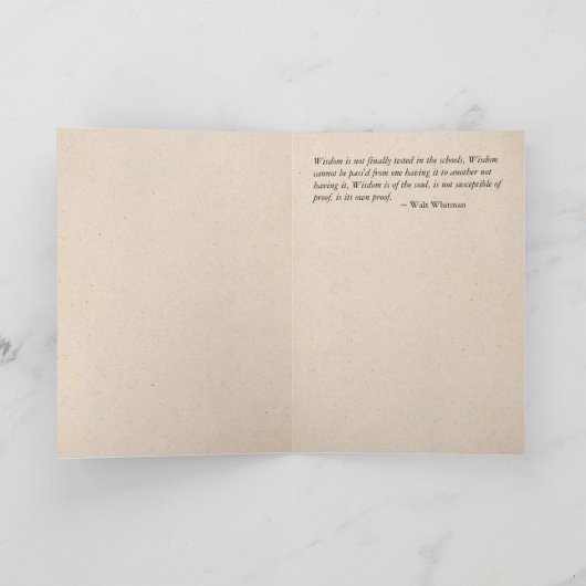 De "wijsheid is het Citaat van de Afstuderen van Kaart (Binnen)