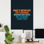 De wijsheid van fouten Groei mindset Poster (Thuiskantoor)