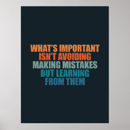 De wijsheid van fouten Groei mindset Poster