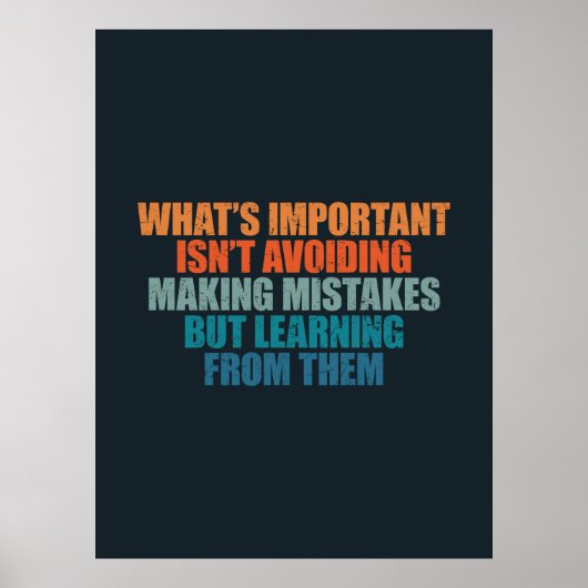 De wijsheid van fouten Groei mindset Poster (Voorkant)