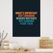 De wijsheid van fouten Groei mindset Poster (Keuken)