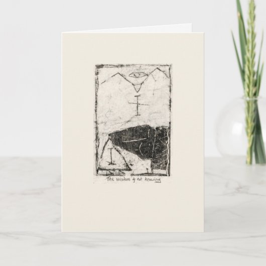 De wijsheid van het niet weten kaart (Voorkant)