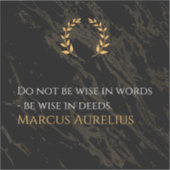 De wijsheid van Marcus Aurelius: Daden spreken lui Sticker (Voorkant)