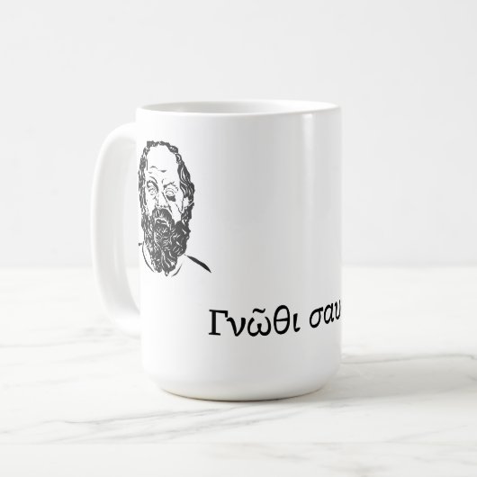 De wijsheid van Socrates Koffiemok (Voorkant links)