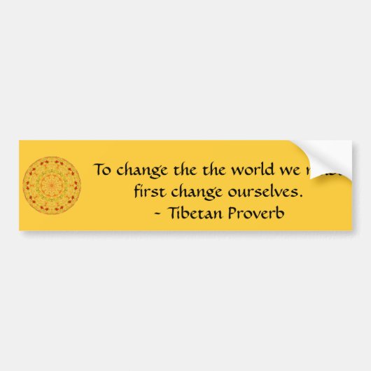 De wijsheid van Tibet PROVERB Bumpersticker (Voorkant)