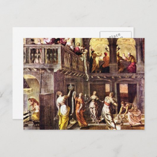 De wijze en dwaze maagden van Tintoretto Briefkaart (Voorkant / Achterkant)