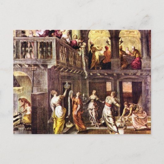 De wijze en dwaze maagden van Tintoretto Briefkaart (Voorkant)
