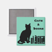 De wijze kattenmagneet - Katten & Boeken Magneet (Voorkant / Achterkant)