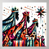 De wijze mannen Kerst poster (Voorkant)