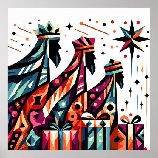 De wijze mannen Kerst poster (Voorkant)