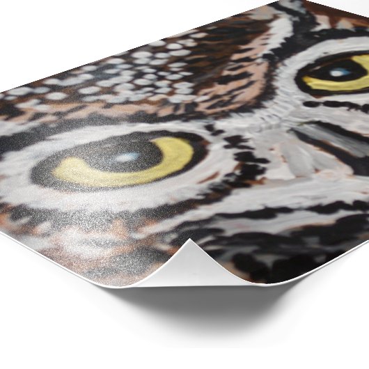 De wijze uil foto afdruk (Hoek)