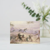 De wijze van gebruik en de douane van apen briefkaart (Staand voorkant)