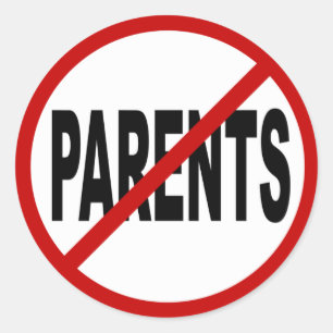 De Wijze van het Teken /No de Ouders staan het Tek Ronde Sticker