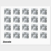 De wijze van zijne majesteit vierkante sticker (Vel)