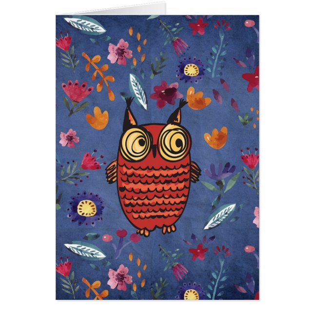 De wijze vogeluil in de bloemtuin (Voorkant)