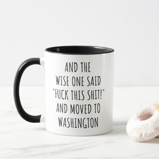 De wijze zei Washington Mok (Met donut)