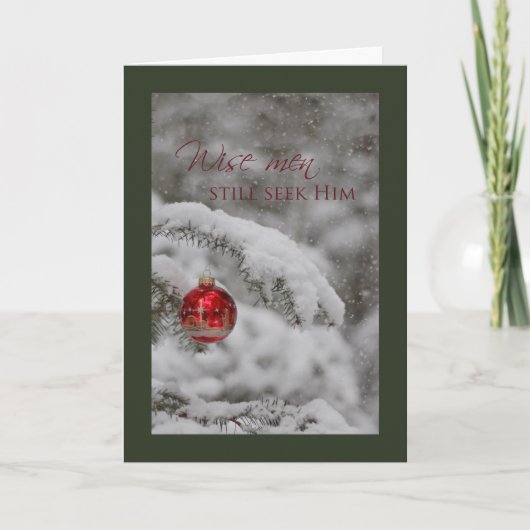 De wijzen streven naar hem feestdagen kaart (Voorkant)