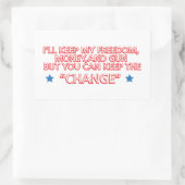 De wijziging behouden rechthoekige sticker (Tas)