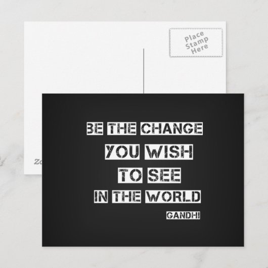 De wijziging briefkaart (Voorkant / Achterkant)