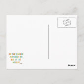 De wijziging die je wilt zien briefkaart (Achterkant)