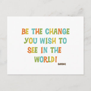 De wijziging die je wilt zien briefkaart