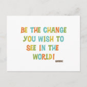 De wijziging die je wilt zien briefkaart (Voorkant)