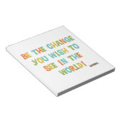 De wijziging die je wilt zien notitieblok (Schuin)