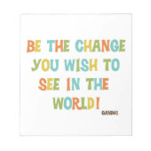 De wijziging die je wilt zien notitieblok (Voorkant)