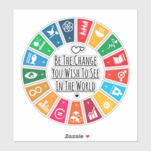 De wijziging sticker