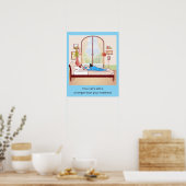 De wil van je kat is sterker dan je matras poster (Keuken)