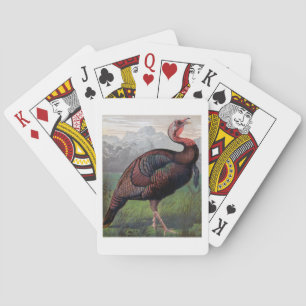 De Wild American Turkey Cock, illustratie van " Speelkaarten