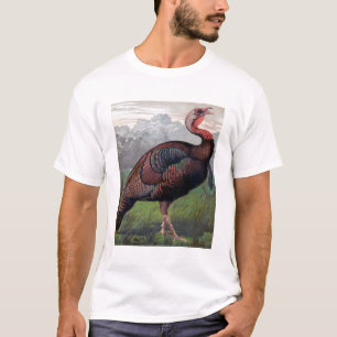 De Wild American Turkey Cock, illustratie van " T-shirt