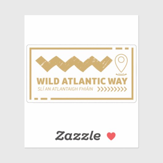 De Wild Atlantic Way Ierse kustreis Sticker (Vel)