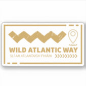 De Wild Atlantic Way Ierse kustreis Sticker (Voorkant)