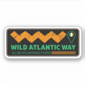 De Wild Atlantic Way Ierse kustreis Sticker (Voorkant)