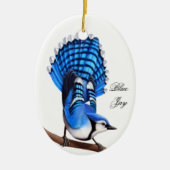 De Wild Blue Jay Bird Ornament (Voorkant)