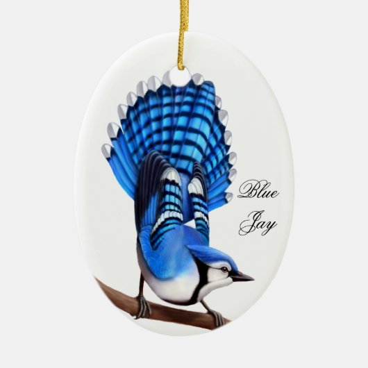 De Wild Blue Jay Bird Ornament (Voorkant)