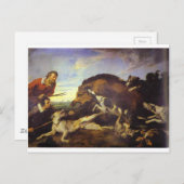 De Wild Boar Hunt van Frans Snyders Briefkaart (Voorkant / Achterkant)