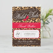 De Wild Side Bachelorette Party uitnodiging (rood) (Staand voorkant)