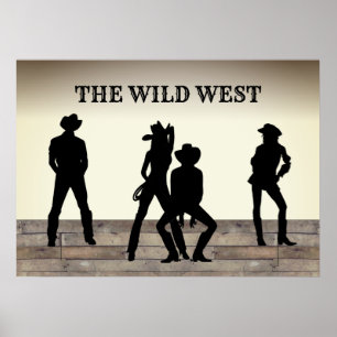 De Wild West Custom Text Poster