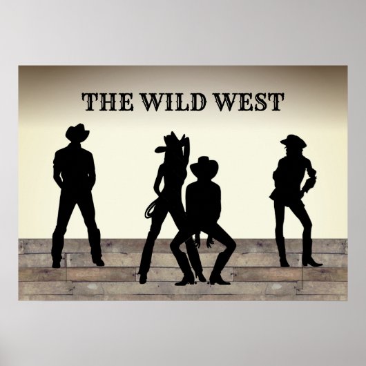 De Wild West Custom Text Poster (Voorkant)