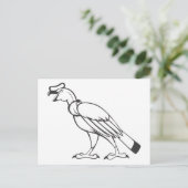 De wilde AndesVogel van de Condor in Zwart-wit Briefkaart (Staand voorkant)